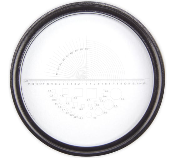 Лупа Элитест ЛИ-3-10× с подсветкой LED, с калибровкой 00128611к