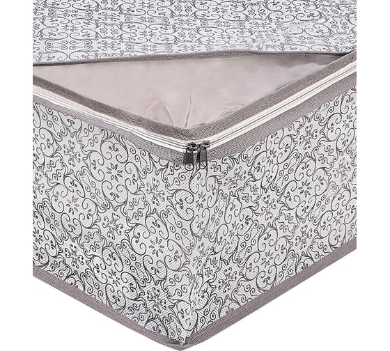 Кофр для хранения одеял, подушек Palladium Butler 005.16 серый, с узором 115900