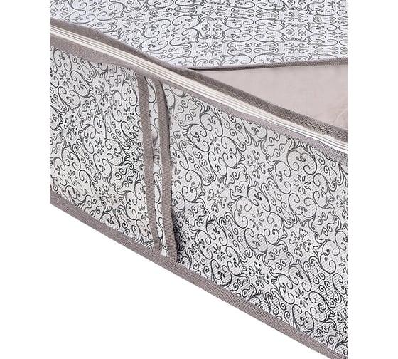 Кофр для хранения одеял, подушек Palladium Butler 005.16 серый, с узором 115900