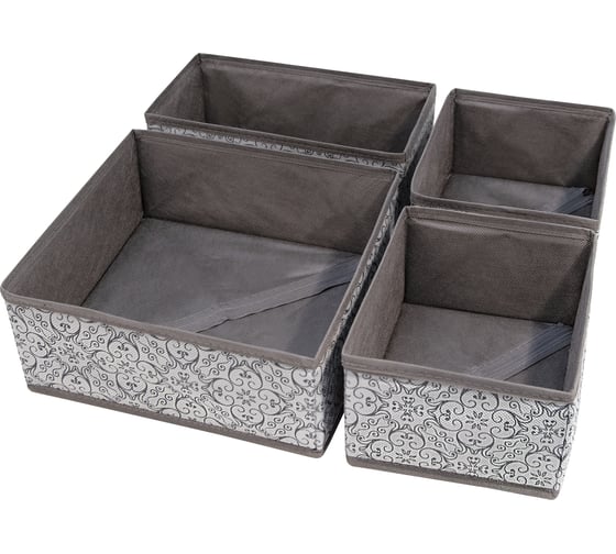 Набор коробок Palladium Butler 005.21 4 шт., серый, с узором 115905