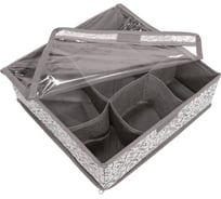 Раскладной органайзер Palladium Butler 005.08 5 отделений, серый, с узором 115857