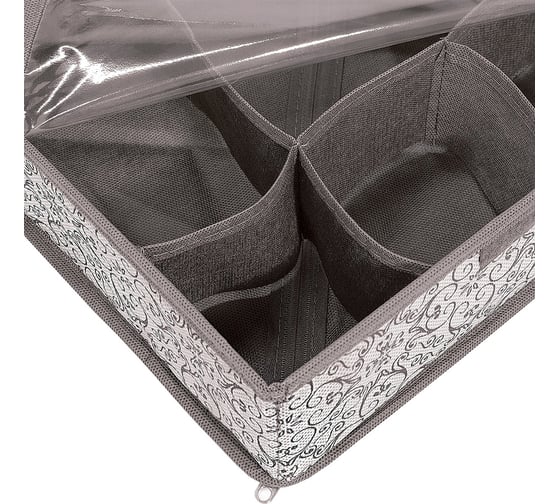 Раскладной органайзер Palladium Butler 005.08 5 отделений, серый, с узором 115857