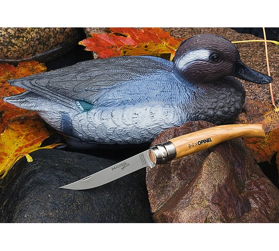 Филейный нож Opinel №10 нержавеющая сталь, рукоять оливковое дерево 1090
