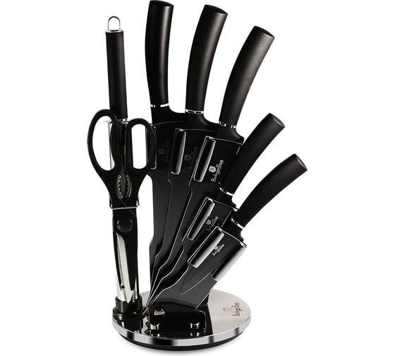 Набор ножей на подставке BerlingerHaus Black Silver Collection 8 предметов 2565-BH