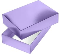 Сборная картонная коробка Hatber 250x180x65 мм, прямоугольник, METALLIC, фиолетовая 20шт. в упаковке 082217