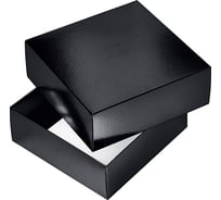 Сборная картонная коробка Hatber 180x180x65 мм, квадрат, METALLIC, черная 20шт. в упаковке 082234