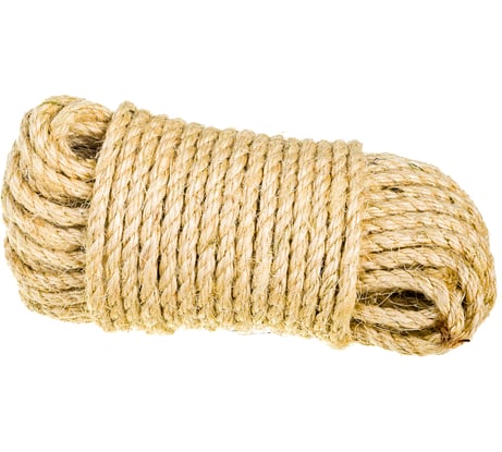 Сизалевый канат ЩИТ КС СТ тросовой свивки д. 8 мм в мотках по 20 метров