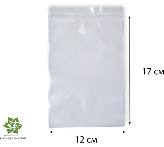 Пакет с замком Zip-Lock PACK INNOVATION 12x17 см 80 мкм 1000 шт IP000121780-1К 1