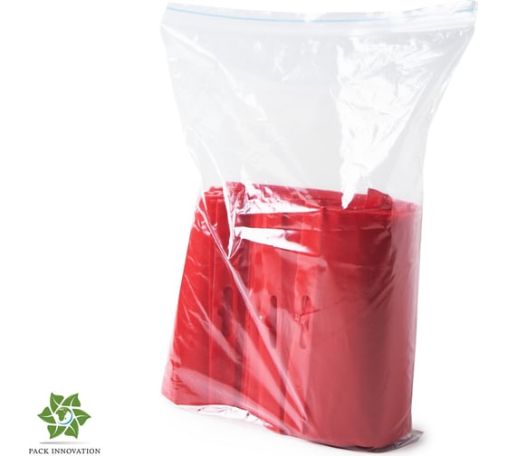 Пакет с замком Zip-Lock PACK INNOVATION 12x17см 60мкм подвес красный 500шт IP0CR121760-500