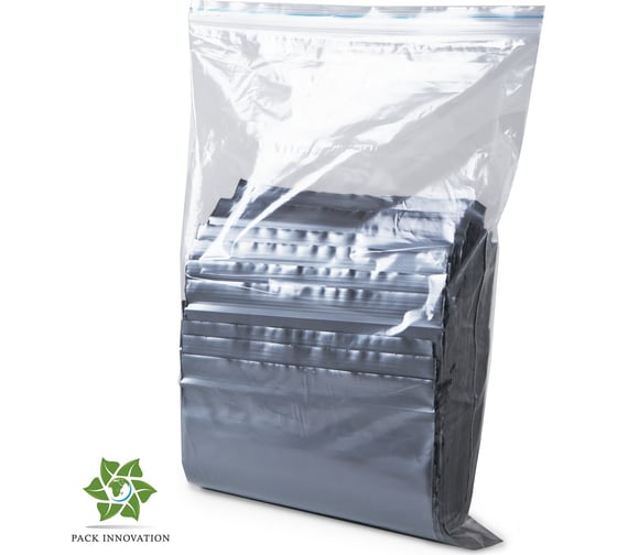 Пакет с замком Zip-Lock PACK INNOVATION 12x17см 60мкм серебристый 300шт IP0CS121760-300 1