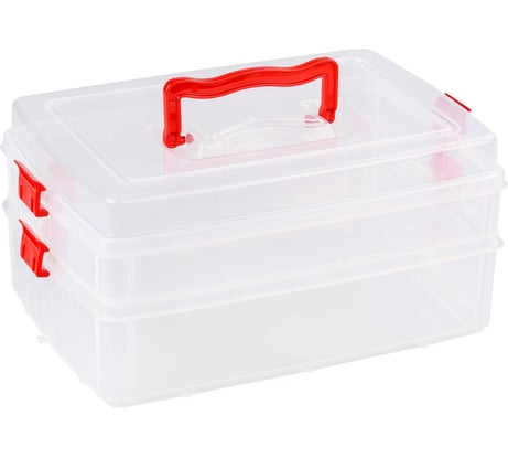 Контейнер ЗПИ Альтернатива универсальный 2-х ярусный прозрачный М6366