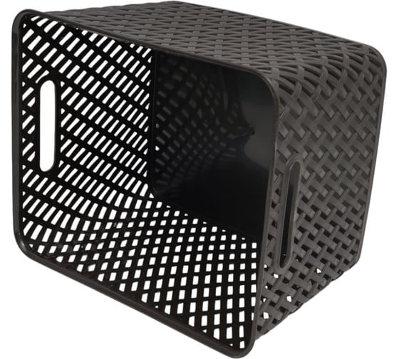 Корзина ЗПИ Альтернатива Плетенка 350x290x225 мм коричневый М3490