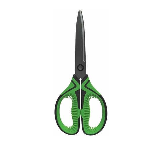Ножницы для рукоделия BRAUBERG ULTRA COLOR 190 мм, зеленые, противоскользящие ручки 880242