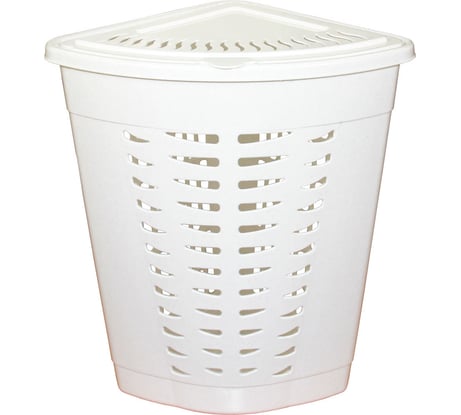 Корзина для белья ЗПИ «Альтернатива» 45 л, угловая, белый М1546