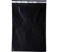 Курьер-пакет ООО Комус корд, без печати, без кармана, черный, 240x320+40 мм, 40 мкм, 100 штук 1759412