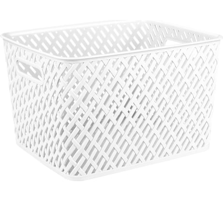 Корзина ЗПИ Альтернатива Плетенка 350x290x225 мм, белый М3488