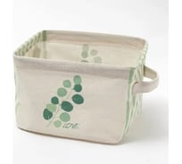 Текстильная корзинка Этель Эвкалипт, 20.5x16x14.5 см 4624845