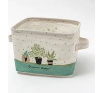 Текстильная корзинка Этель Цветочный магазин, 20.5x16x14.5 см 4624848