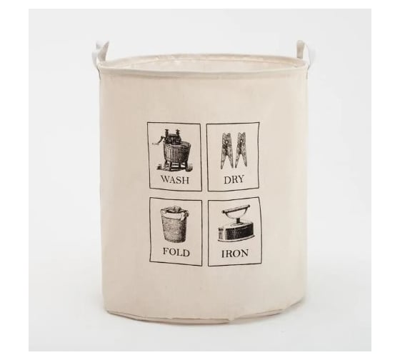 Текстильная корзина Этель Wash&dry, 45x55 см 6489225 1