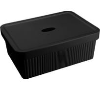 Лоток с крышкой Econova Velvet, 380x270x144 мм, 13 л, черный 434249613