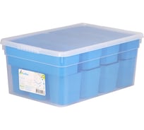 Ящик-органайзер Счастливый дачник Basic 10 л, 12 вставок S + 2 лотока S FB1052