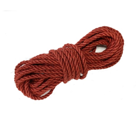 Джутовый канат ЩИТ ДТ d. 10 мм красный в отрезках по 15 м 66772