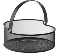 Корзина для хранения Bergenson Bjorn круглая Ferrant, диаметр 30,2x12,8 см, черная BB000078