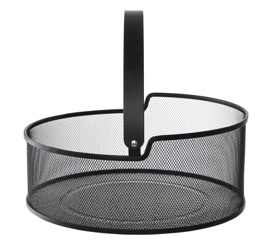 Корзина для хранения Bergenson Bjorn круглая Ferrant, диаметр 30,2x12,8 см, черная BB000078