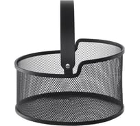 Корзина для хранения Bergenson Bjorn круглая Ferrant, диаметр 20,3x11,5 см, черная BB000076