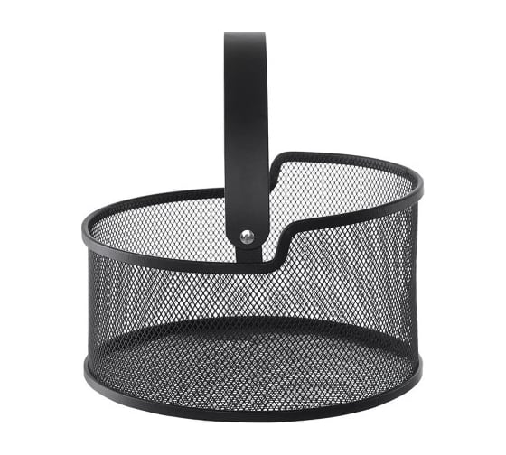 Корзина для хранения Bergenson Bjorn круглая Ferrant, диаметр 20,3x11,5 см, черная BB000076 1