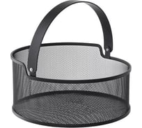 Корзина для хранения Bergenson Bjorn круглая Ferrant, диаметр 25,4x12,5 см, черная BB000077