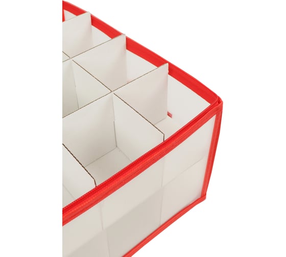 Короб для хранения новогодних игрушек Зимняя сказка 30x30x15 см Box8