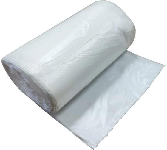 Мешки для мусора 60 л, 6.5 мкм, 20 шт/рул, белые, 58x68 см ООО Комус 1752033 1