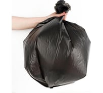 Мешки для мусора ПНД/ПВД 60 л, 12 мкм, 30 шт/рул, черные, 50x60 см ООО Комус 1809579