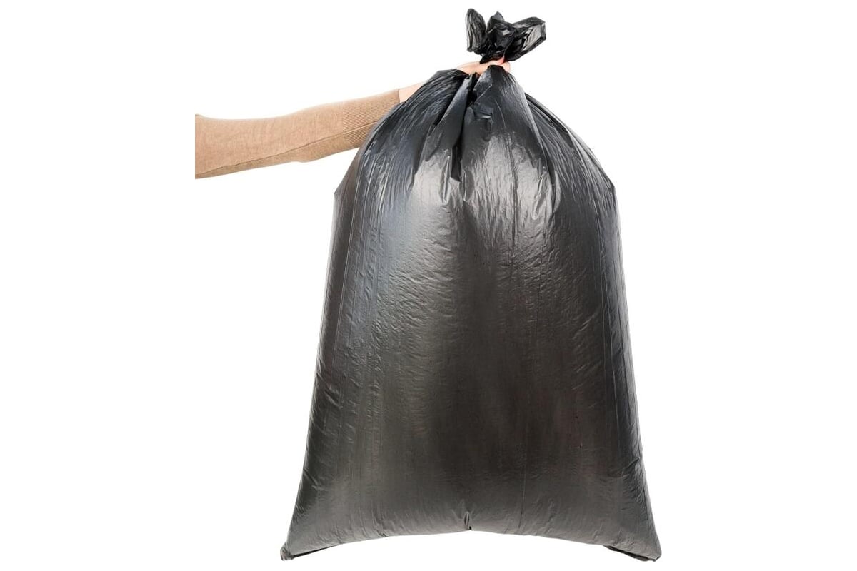 Мешки для мусора ПНД Элементари 60 л, 30 мкм, 20 шт/рул, черные, 56x66 ...