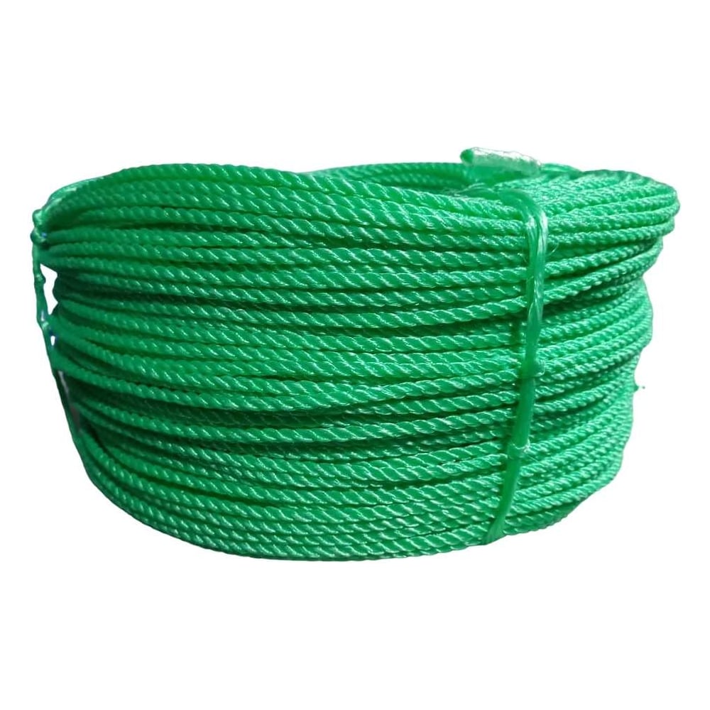 Канат Эбис полиэстил, 4 мм, тросовой свивки, 220 м, зеленый, без ...
