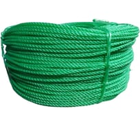 Канат Эбис полиэстил, 4 мм, тросовой свивки, 220 м, зеленый, без катушки 76478