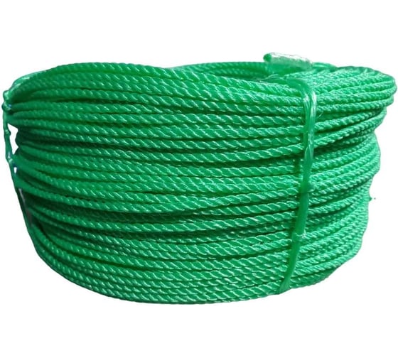 Канат Эбис полиэстил, 4 мм, тросовой свивки, 220 м, зеленый, без катушки 76478 1