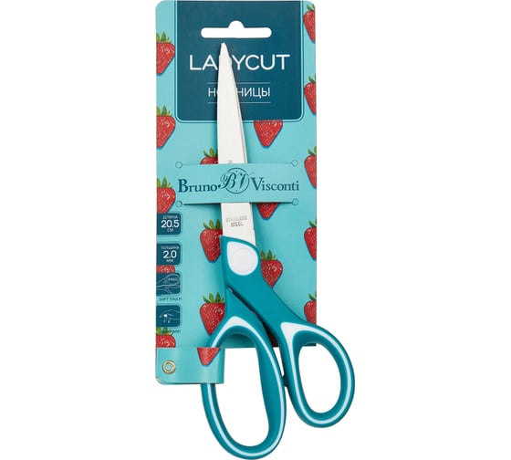 Ножницы Bruno Visconti ladycut 205 мм, ручки soft touch, синий 60-0058 1768842