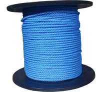 Канат Эбис полиэстил, 6 мм, тросовой свивки, 200 м, синий 76476