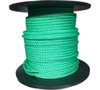 Канат Эбис полиэстил, 8 мм, тросовой свивки, 100 м, зеленый 76430