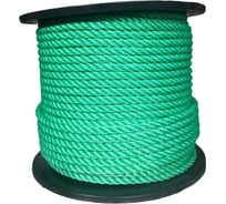 Канат Эбис полиэстил, 10 мм, тросовой свивки, 100 м, зеленый 76431