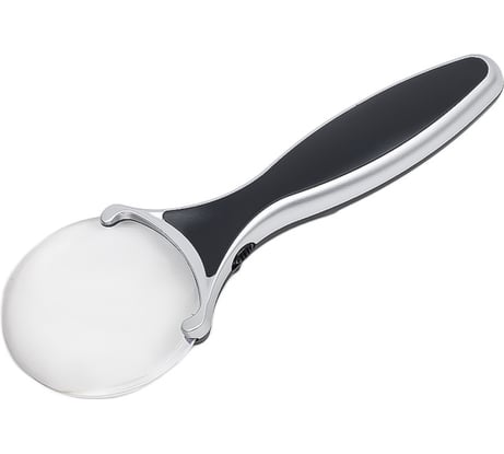 Ручная круглая лупа 3/6х-90мм для чтения с подсветкой Pro Legend /2 LED, черно-белая/ Luxman PL4418