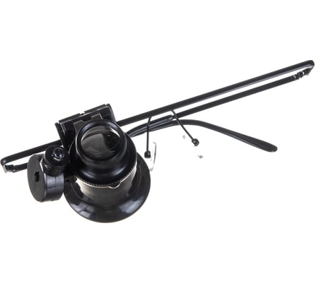 Налобная лупа 20х монокулярная /очки монокль/ с подсветкой Pro Legend PL4401