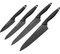 Набор из 4 кухонных ножей Samura "GOLF Stonewash" 10B, 23B, 45B, 85B, AUS-8 SG-0240B/K