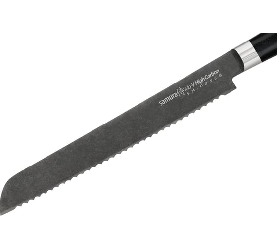 Кухонный нож для хлеба Samura Mo-V Stonewash 230 мм, G-10 SM-0055B/K