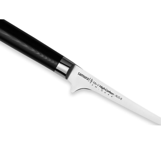 Малый филейный кухонный нож Samura Mo-V 139 мм, G-10 SM-0044/K