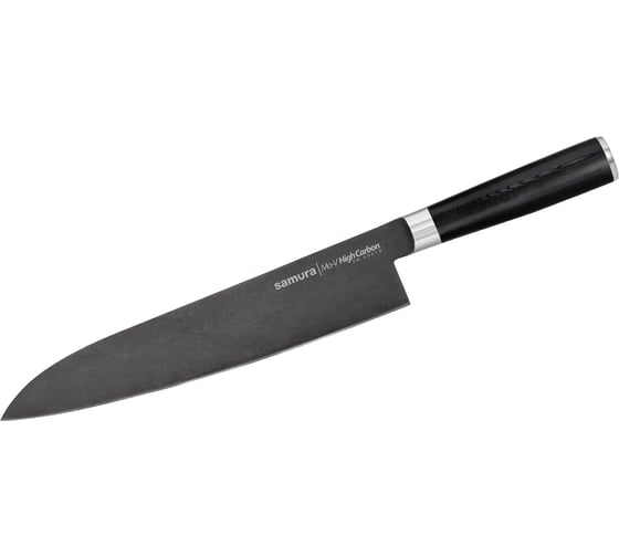 Кухонный нож Samura Гранд Шеф Mo-V Stonewash  240 мм, G-10  SM-0087B/K