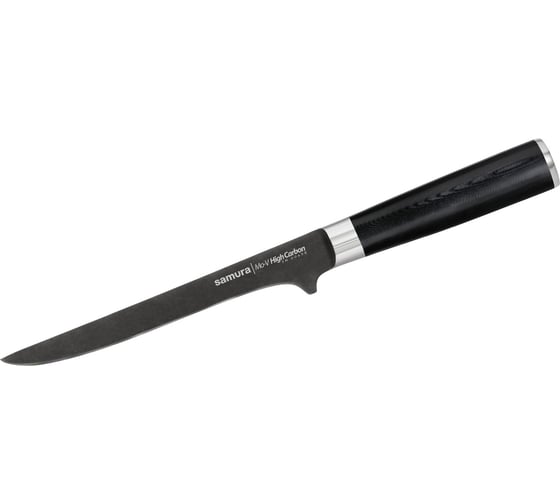 Кухонный обвалочный нож Samura  Mo-V Stonewash 165 мм, G-10 SM-0063B/K