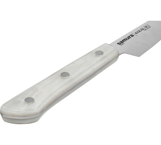 Кухонный овощной нож Samura HARAKIRI 99 мм, коррозийно-стойкая сталь, белый акрил SHR-0011AW/K